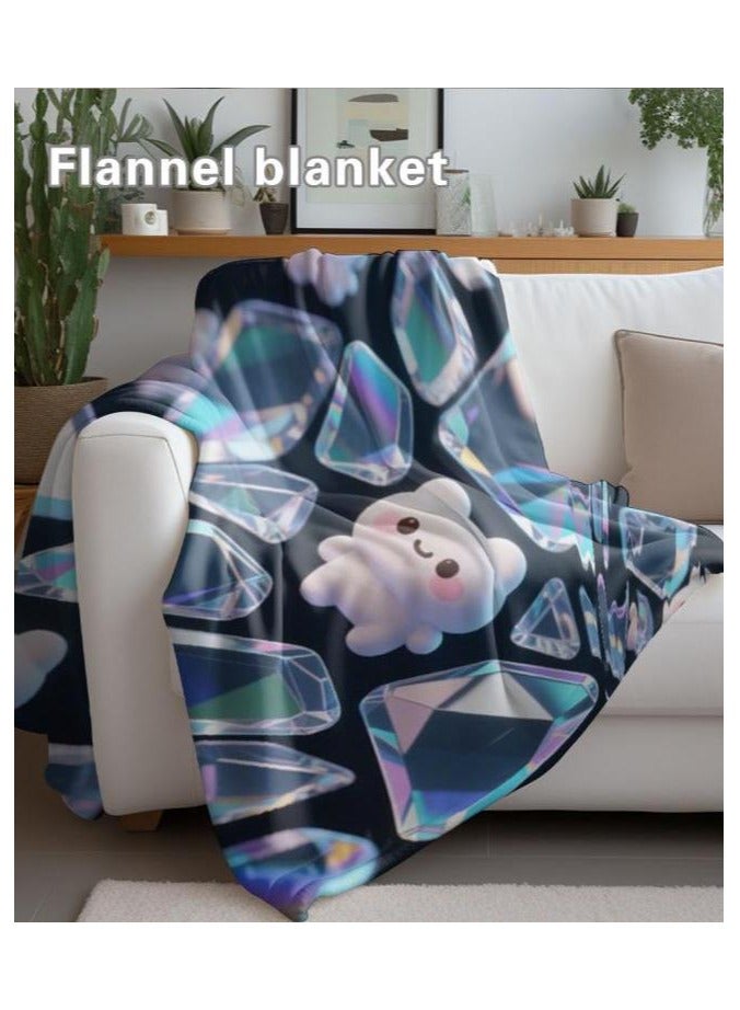 general Children's or student cartoon flannel thin blanket (warm and comfortable, suitable for sleep, games) 100cm*150cm - 836 - Image 1