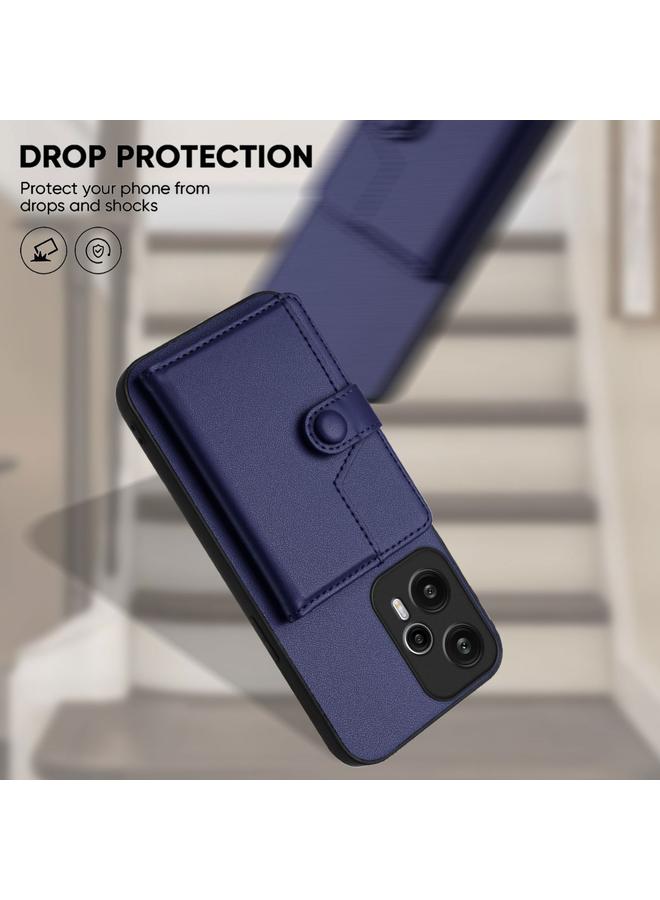 اس-توب جراب لهاتف Redmi Note 12 Turbo Button Card Bag RFID جراب هاتف مضاد للسرقة - Image 4