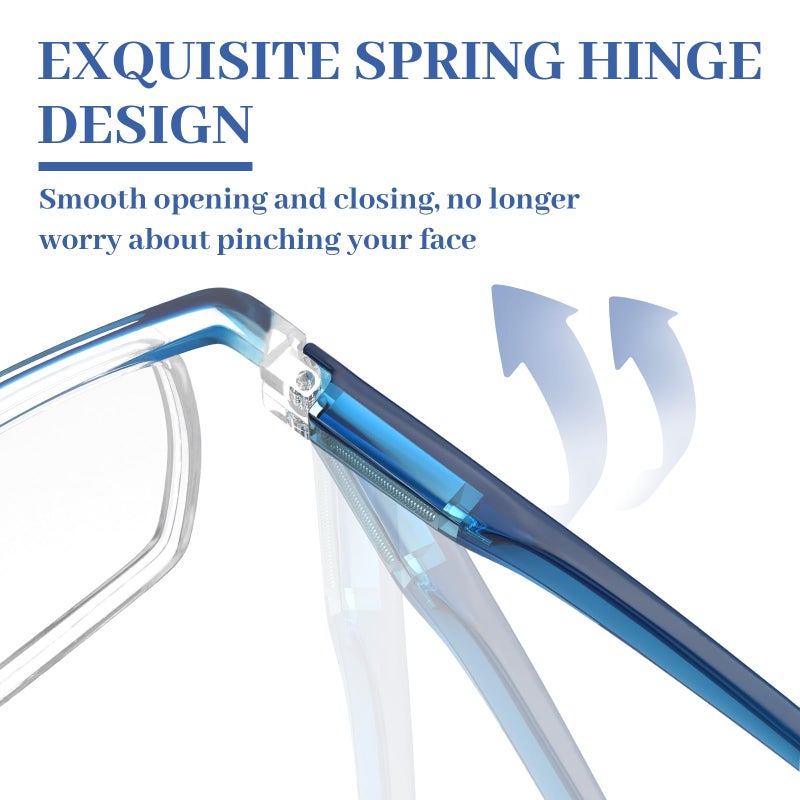 LUFF 4Pcs Anti-Blue-ray Reading Glasses Portable Ultra-Light Readers(3.75X) - Image 4