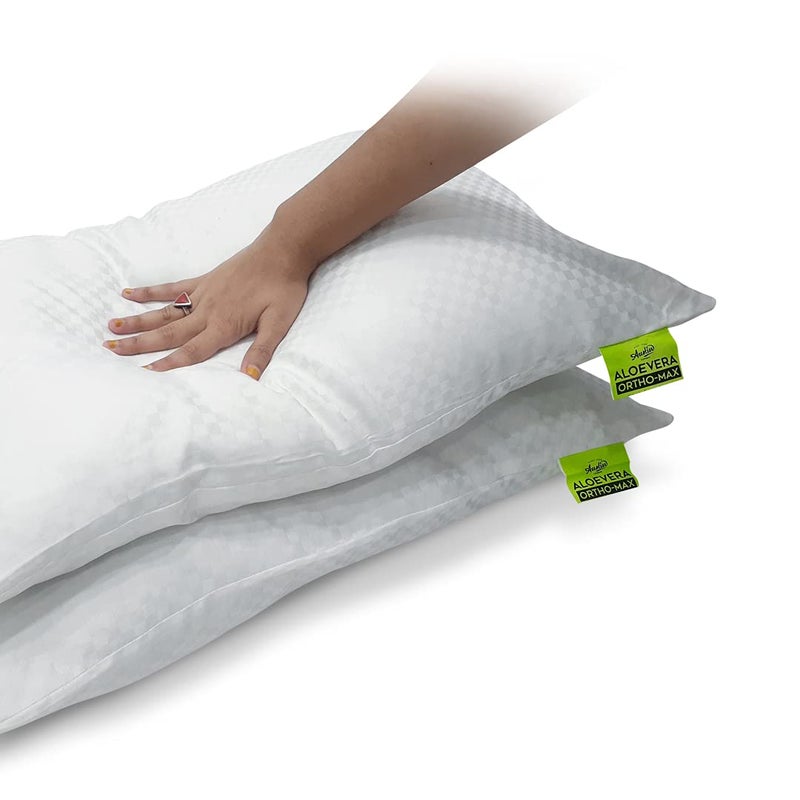 KOPA KOPA by Bianca OrthoMax Aloe Vera Neck Care Pillow Set Cooling Gel Fill Firm Support Washable Helpful for Neck Pain Relief All Sleep Positions 16 x 24 Inches Pack of 4  - Image 2