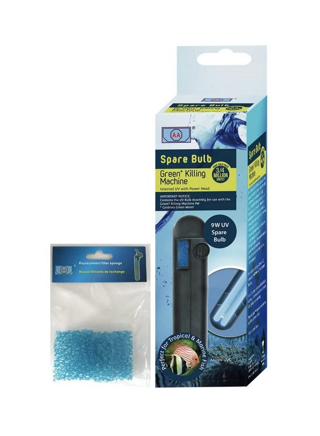 AA GKM9W Internal UV Spare Bulb with One Pack Replacement Sponge (2 Items) - Image 1