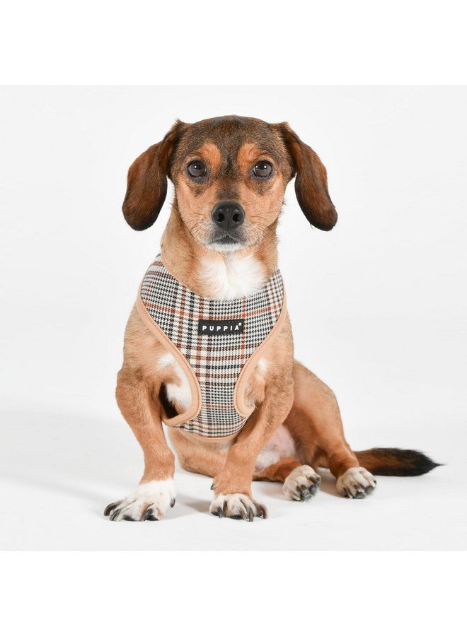 بوبيا حزام كلب Puppia Lucas A (فوق الرأس) بنمط مربعات أنيق مناسب لفصل الربيع والصيف للكلاب الصغيرة والمتوسطة، لون بيج، مقاس كبير جدًا - Image 3