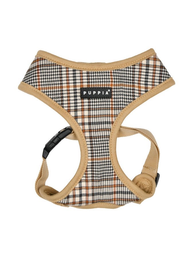 بوبيا حزام كلب Puppia Lucas A (فوق الرأس) بنمط مربعات أنيق مناسب لفصل الربيع والصيف للكلاب الصغيرة والمتوسطة، لون بيج، مقاس كبير جدًا - Image 1