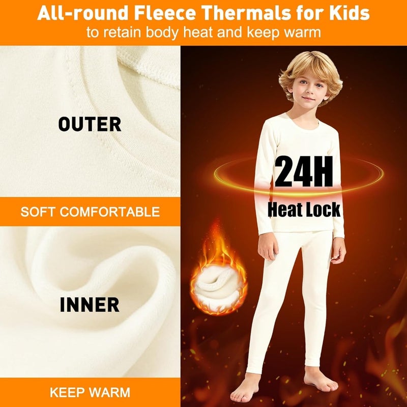 thermal underwear set for winter outdoor play, high-elastic nylon-spandex blend, black, abrasion-resistant and non-deformable with ultra-soft warmth - Image 3