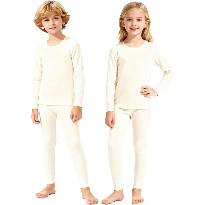thermal underwear set for winter outdoor play, high-elastic nylon-spandex blend, black, abrasion-resistant and non-deformable with ultra-soft warmth - Image 1