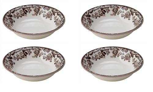 Spode Woodland Ascot 8" Cereal Bowl Set of 4 - Elegant Fine Earthenware, Made in England, For Salads, Snacks or Popcorn - Microwave, Dishwasher, Freezer Safe, Warm Oven Ready Tableware - Image 5