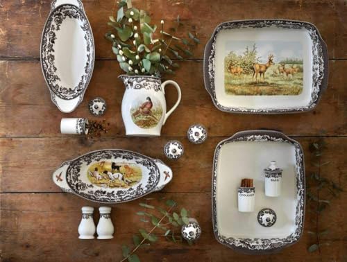 Spode Woodland Ascot 8" Cereal Bowl Set of 4 - Elegant Fine Earthenware, Made in England, For Salads, Snacks or Popcorn - Microwave, Dishwasher, Freezer Safe, Warm Oven Ready Tableware - Image 4