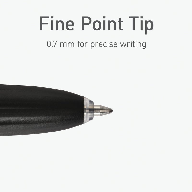 Pentonic GR-T Retractable Gel Pens, 10 Count, Blue Ink, 0.7 mm Fine Point, Smooth Writing For Journaling, Note Taking, Office & School (1002361) - Image 4