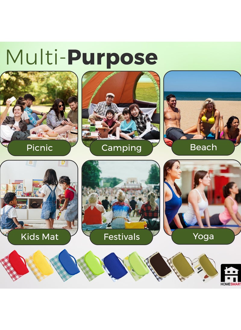 Home Smart - Smart Picnic Blanket Extra Large Sand Proof And Waterproof Portable Beach Mat For Camping Hiking Festivals - Image 1