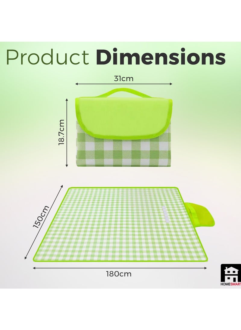 Home Smart - Smart Picnic Blanket Extra Large Sand Proof And Waterproof Portable Beach Mat For Camping Hiking Festivals - Image 1