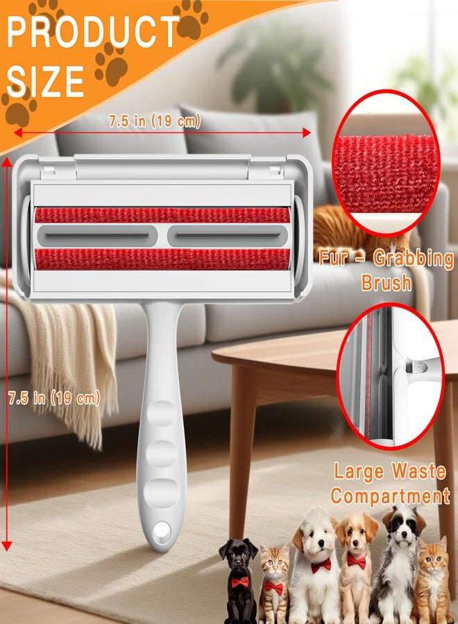 Furry fun Pet Hair Remover Roller & Self-Cleaning Grooming Brush (2-in-1), Reusable Fur Tool for Dogs Cats Shedding, No Sticky Sheets for Pet Hair Removal on Furniture, Couch, Carpet, Bedding, Car Seats - Image 3