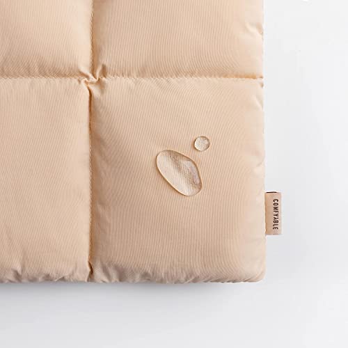 Comfyable Puffy Laptop Sleeve 13 Inch 14 Inch, Quilted Puffer Laptop Carrying Case, Pillow Case Compatible with MacBook Air M4 2025 M3 M2 M1, MacBook Pro M5 M4 Pro/Max, Sand - Image 4