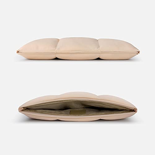 Comfyable Puffy Laptop Sleeve 13 Inch 14 Inch, Quilted Puffer Laptop Carrying Case, Pillow Case Compatible with MacBook Air M4 2025 M3 M2 M1, MacBook Pro M5 M4 Pro/Max, Sand - Image 5