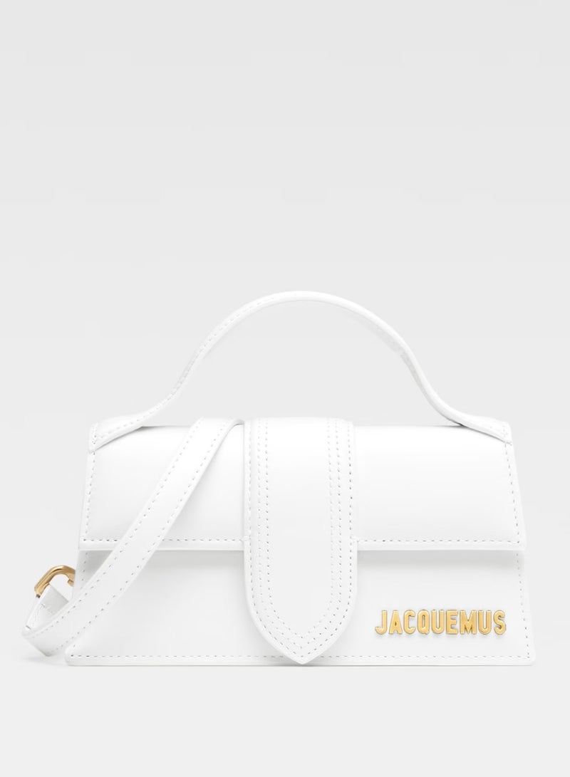 JACQUEMUS The Bambino Flap Bag With Detachable Strap, Women's Hand Bag, Women's Shoulder Bag, Women's Tote Bag, Women's Travel Bag, Glossy-White-17cm - Image 1