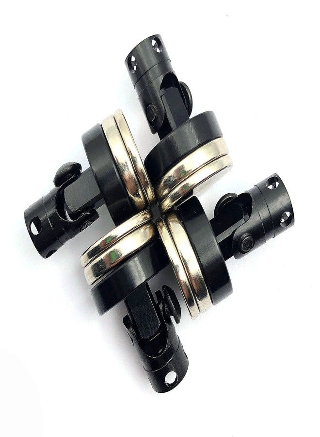 فايوان عمود جسم مغناطيسي من FainWan مكون من 4 قطع، عمود تثبيت جسم مغناطيسي غير مرئي من سبائك معدنية متوافق مع سيارة HSP Red-cat Hi-Moto Tra-xxas SCX10 4WD 1/10 RC (أسود) - Image 1