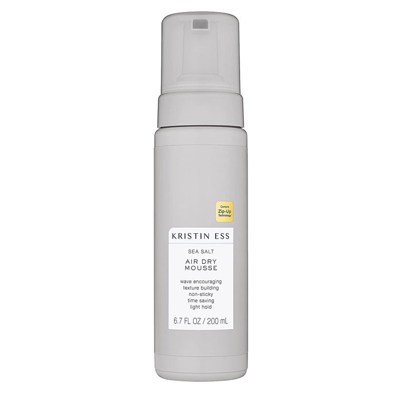 Kristin Ess Kristin Ess Hair Sea Salt Air Dry Mousse for Volume  Texture  Styling Product For Wavy  Curly Hair Light Hold For Fine to Medium Hair NonSticky Vegan 67 fl oz