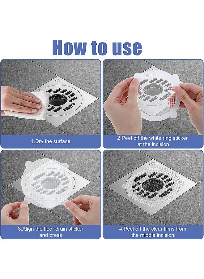 Photon 30 قطعة من أغطية تصريف الشعر للاستخدام مرة واحدة، أغطية دائرية لتصريف شعر الحمام، 3.93 بوصة، غطاء تصريف حمام للحمام وحوض الاستحمام والمطبخ - Image 4