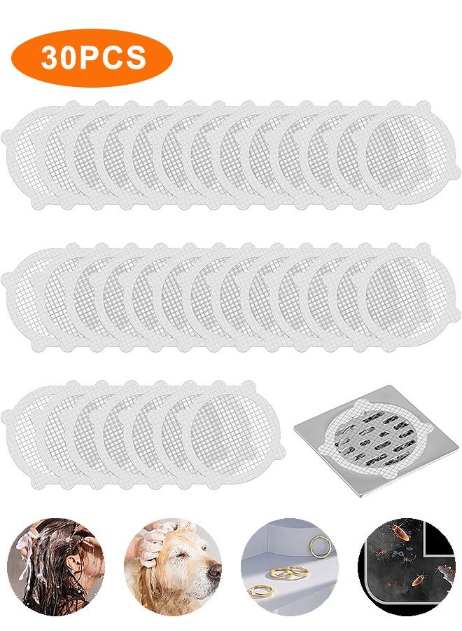 Photon 30 قطعة من أغطية تصريف الشعر للاستخدام مرة واحدة، أغطية دائرية لتصريف شعر الحمام، 3.93 بوصة، غطاء تصريف حمام للحمام وحوض الاستحمام والمطبخ - Image 1