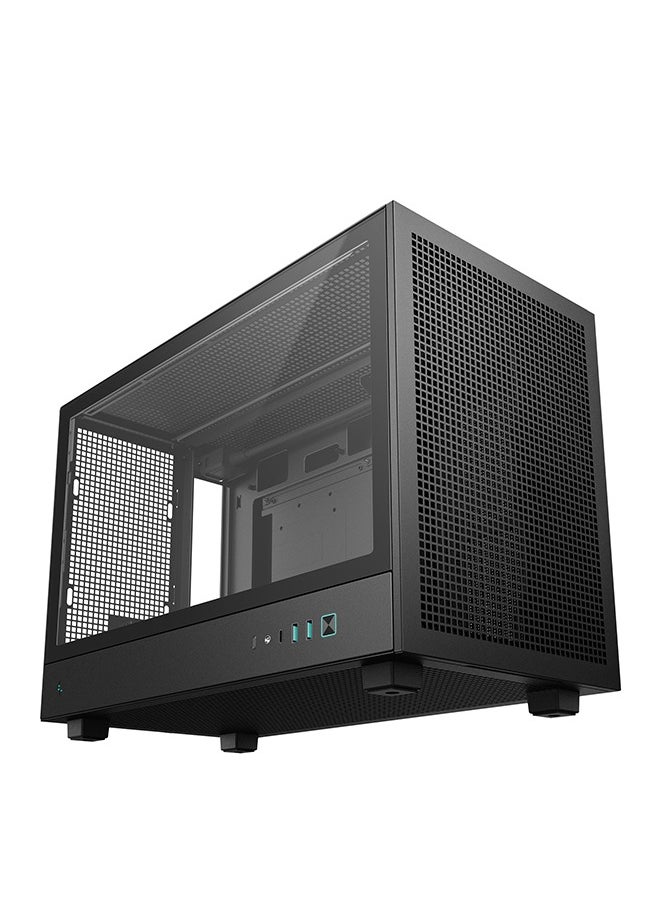 ديب كول هيكل CH260 صغير الحجم Micro-ATX، مصنوع من الزجاج المقسّى، مع تدفق هواء عالي، يدعم Mini-ITX وMicro-ATX، مع مبرد وحدة المعالجة المركزية حتى 174 مم، ووحدة معالجة الرسومات حتى 388 مم، ومنفذ USB 3.0 أمامي وUSB-C، ودعم مراوح ومبردات متعددة، لون أسود | R-CH260-BKNGM0-G-1  - Image 2