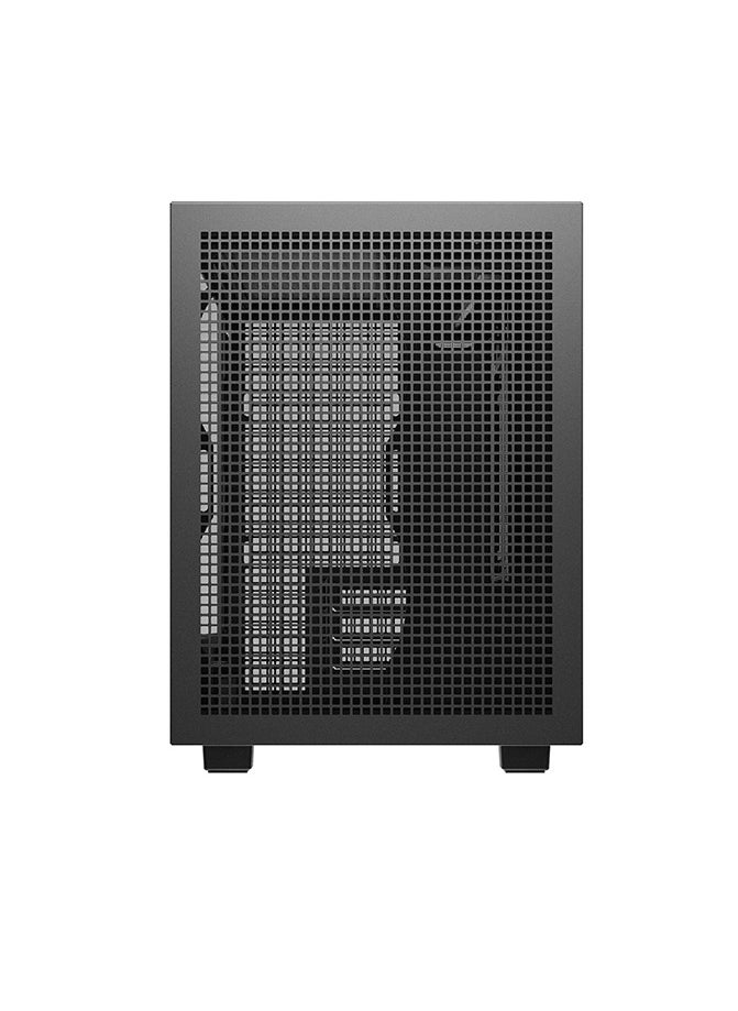 ديب كول هيكل CH260 صغير الحجم Micro-ATX، مصنوع من الزجاج المقسّى، مع تدفق هواء عالي، يدعم Mini-ITX وMicro-ATX، مع مبرد وحدة المعالجة المركزية حتى 174 مم، ووحدة معالجة الرسومات حتى 388 مم، ومنفذ USB 3.0 أمامي وUSB-C، ودعم مراوح ومبردات متعددة، لون أسود | R-CH260-BKNGM0-G-1  - Image 4