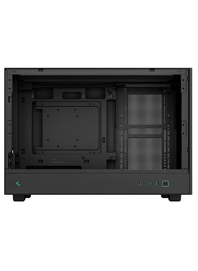ديب كول هيكل CH260 صغير الحجم Micro-ATX، مصنوع من الزجاج المقسّى، مع تدفق هواء عالي، يدعم Mini-ITX وMicro-ATX، مع مبرد وحدة المعالجة المركزية حتى 174 مم، ووحدة معالجة الرسومات حتى 388 مم، ومنفذ USB 3.0 أمامي وUSB-C، ودعم مراوح ومبردات متعددة، لون أسود | R-CH260-BKNGM0-G-1  - Image 5