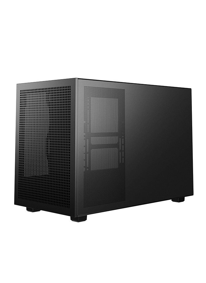 ديب كول - هيكل CH260 صغير الحجم Micro-ATX، مصنوع من الزجاج المقسّى، مع تدفق هواء عالي، يدعم Mini-ITX وMicro-ATX، مع مبرد وحدة المعالجة المركزية حتى 174 مم، ووحدة معالجة الرسومات حتى 388 مم، ومنفذ USB 3.0 أمامي وUSB-C، ودعم مراوح ومبردات متعددة، لون أسود | R-CH260-BKNGM0-G-1 - Image 1