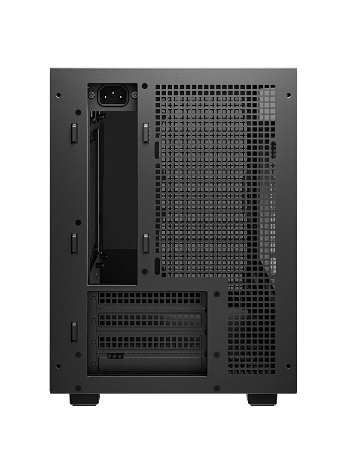 ديب كول - هيكل CH260 صغير الحجم Micro-ATX، مصنوع من الزجاج المقسّى، مع تدفق هواء عالي، يدعم Mini-ITX وMicro-ATX، مع مبرد وحدة المعالجة المركزية حتى 174 مم، ووحدة معالجة الرسومات حتى 388 مم، ومنفذ USB 3.0 أمامي وUSB-C، ودعم مراوح ومبردات متعددة، لون أسود | R-CH260-BKNGM0-G-1 - Image 1