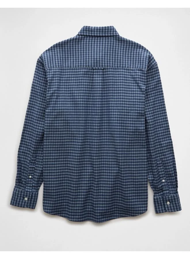 American Eagle AE Everyday Plaid Flannel Button-Up Shirt