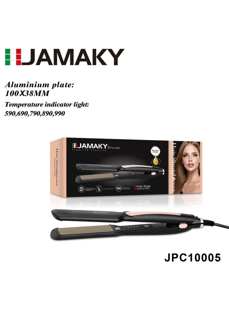 JAMAKY Italy JMK10005 ceramic hair straightener and iron, heat up to 990 degrees Fahrenheit (Italy) 