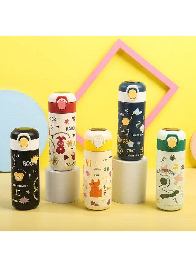 JUGTE Kids Water Bottle Stainless Steel Thermosteel Kids Water Bottle for Girls Boys Insulated School Water Bottle for Kids 480ML(Black) - Image 4