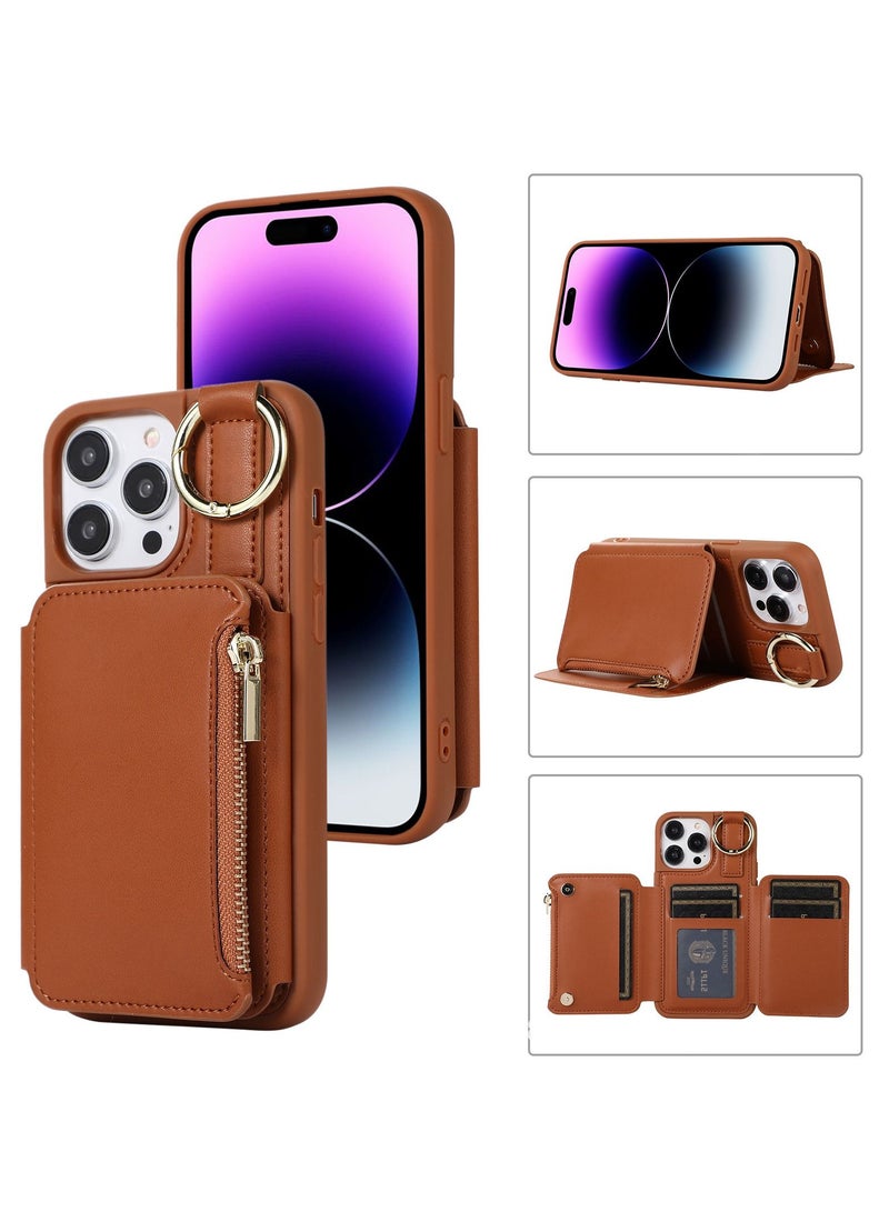 Y&D IPhone 14 phone case with protective case lanyard phone case leather sticker multi-functional phone case optional iPhone 14/iPhone 14 pro/iPhone 14 pro max/iPhone 14 plus - Image 1