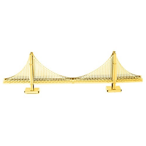Fascinations Metal Earth 3D Laser Cut Model - San Francisco Golden Gate Bridge in Gold - Rare Earth Edition - Image 4