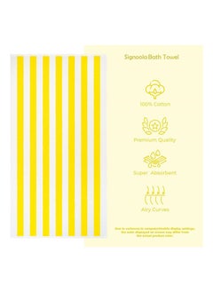 SIGNOOLA Signoola 4 Kids Bath towel 50 x 100 cm Yellow Stripes, 100% cotton.  - Image 2
