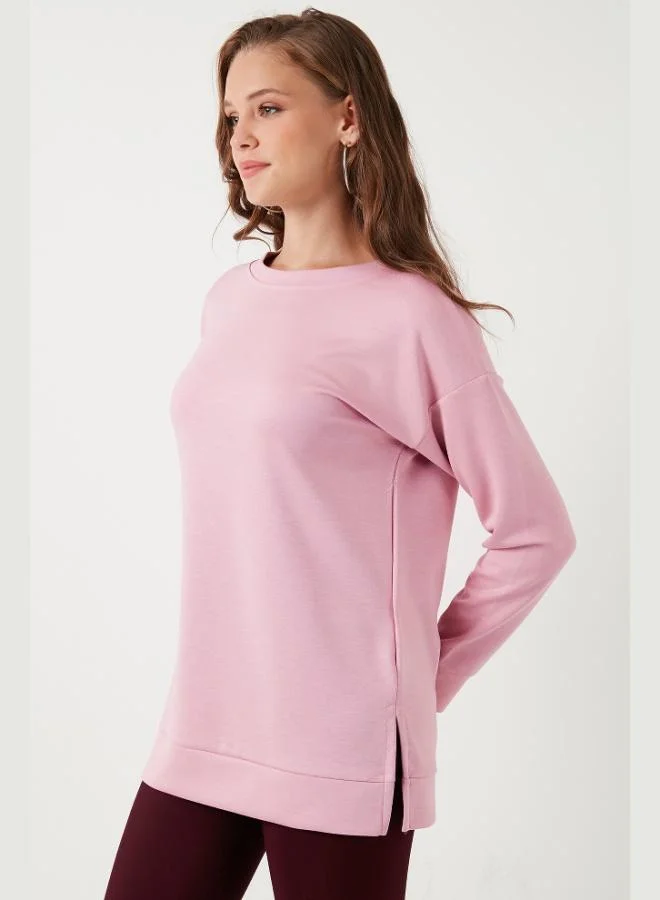 Lela Lela Stretch Oversize Fit Crew Neck Modal Fabric Sweatshirt Women's SWEAT 5865877