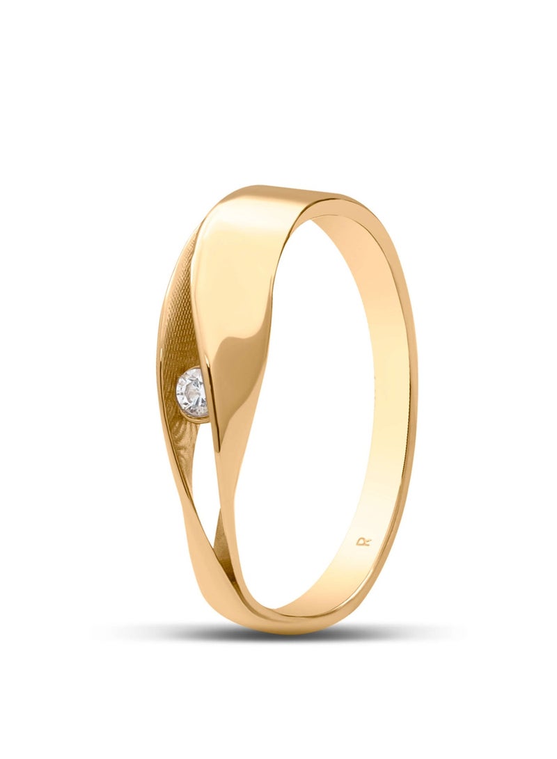 Ruby Art 925 Sterling Silver Ring, 21K Gold Plated, Design for Women - Image 1