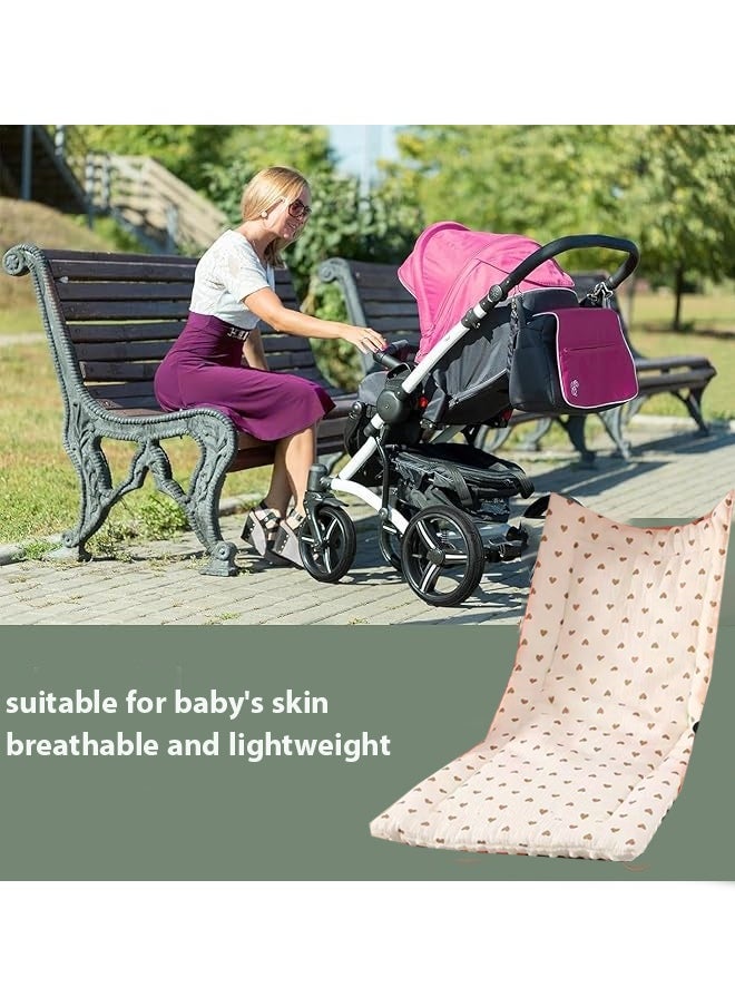 Berma Baby Baby stroller seat pad toddler seat pad universal breathable soft newborn baby stroller seat pad baby dining car seat lining boys and girls baby stroller pure cotton seat pad (love)  - Image 3