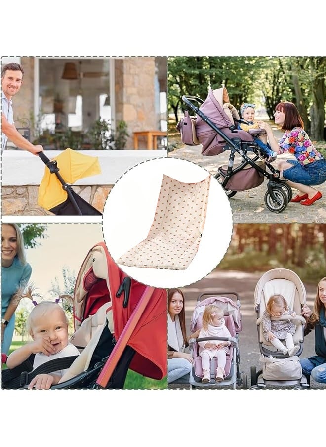 Berma Baby Baby stroller seat pad toddler seat pad universal breathable soft newborn baby stroller seat pad baby dining car seat lining boys and girls baby stroller pure cotton seat pad (love)  - Image 4