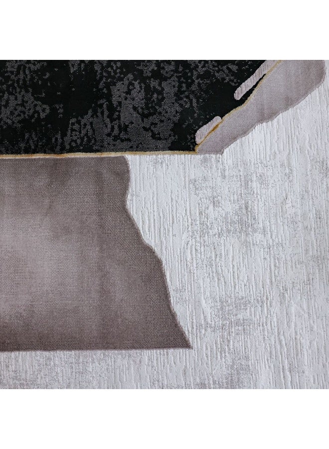 DANUBE HOME Galeria Lux Modern Rug | Washable Modern Rugs Style | Polypropylene + Polyester Area Rug Floor Covering | Indoor Carpet For Living Room Dining Bedroom 240x340cm-Grey White-231300472295 - Image 4