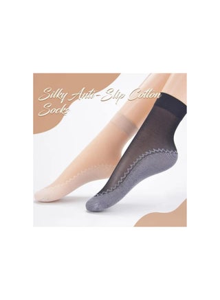 Silky Anti-Slip Cotton Socks 5 Pairs Sheer Sock Ankle High Nylons Women Transparent Breathable Reinforced Toe - pzsku/Z06270194721437F4ECB6Z/45/_/1732244044/ff2d9389-72be-45a7-b22c-19f3bca27c79