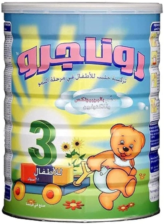 روناجرو روناجرو حليب أطفال 3 لمرحلة النمو بالفانيلا 850 جم 