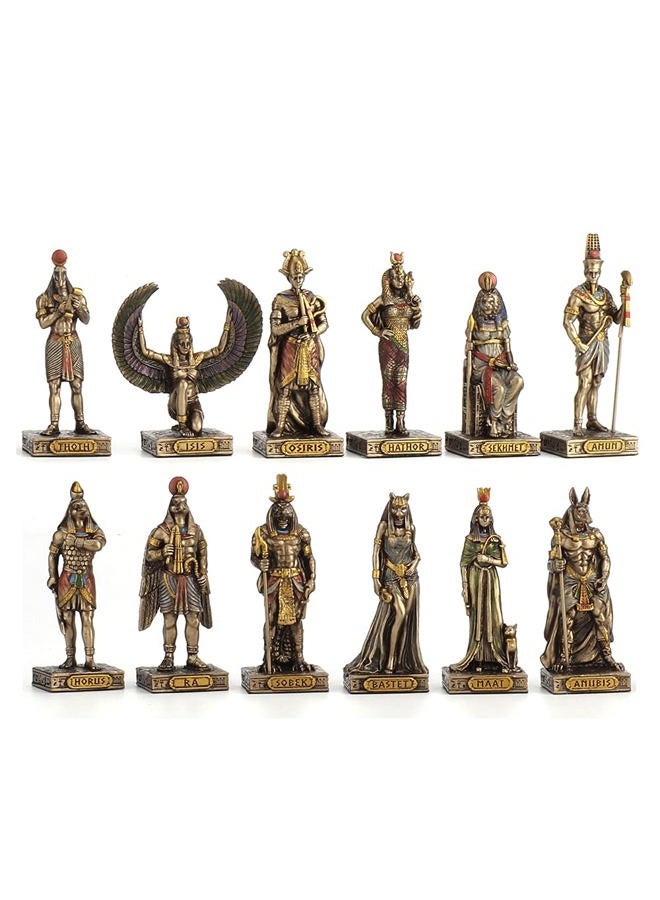 Veronese Design Egyptian Gods Resin Figurines Hand Painted Bronzed Statue - Image 4