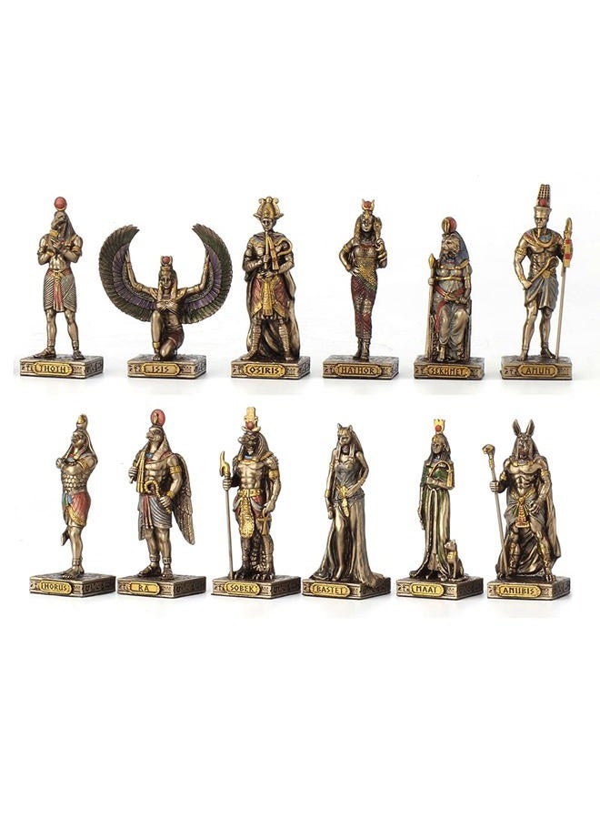 Veronese Design Egyptian Gods Resin Figurines Hand Painted Bronzed Statue - Image 3