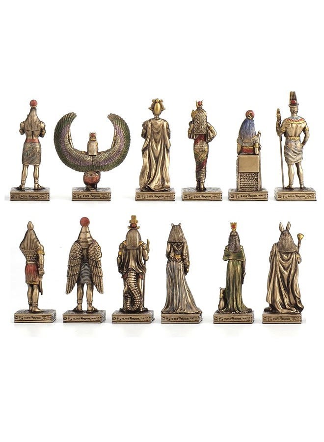 Veronese Design Egyptian Gods Resin Figurines Hand Painted Bronzed Statue - Image 2