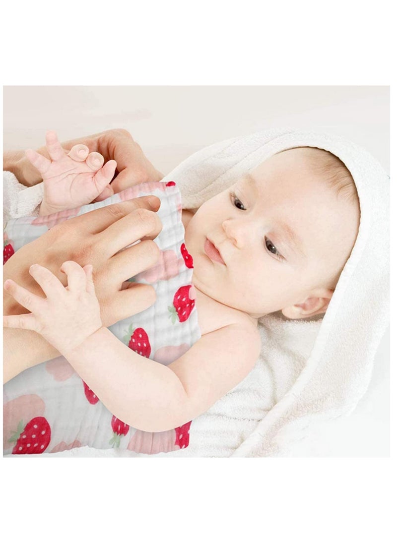 10 Pack Premium Muslin Baby Washcloths Soft Gentle Face Towels and Bibs for Newborn Infant Reusable Wipes Ideal for Sensitive Skin Care - Image 4