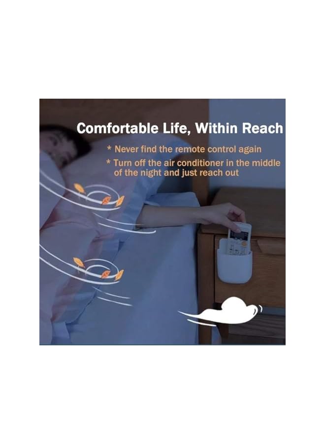 Green Tiger Remote Control Holder Wall Mount, 4 Pack Adhesive Wall Mounted Organizer with Grooves, No Drill Installation Holder for Remote Controls, Pens, and Small Essentials, for Living Room Office - Image 2