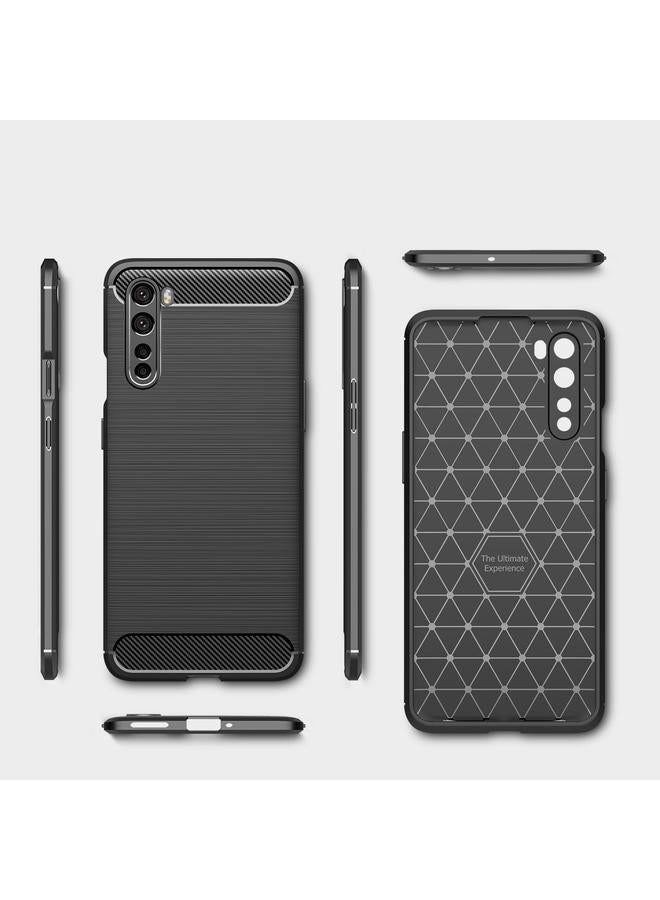 S-TOP Case For OnePlus Nord Brushed Texture Carbon Fiber TPU Case - Image 2