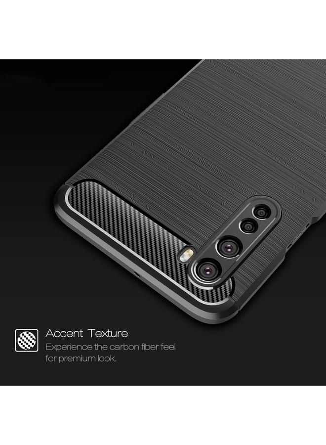 S-TOP Case For OnePlus Nord Brushed Texture Carbon Fiber TPU Case - Image 4