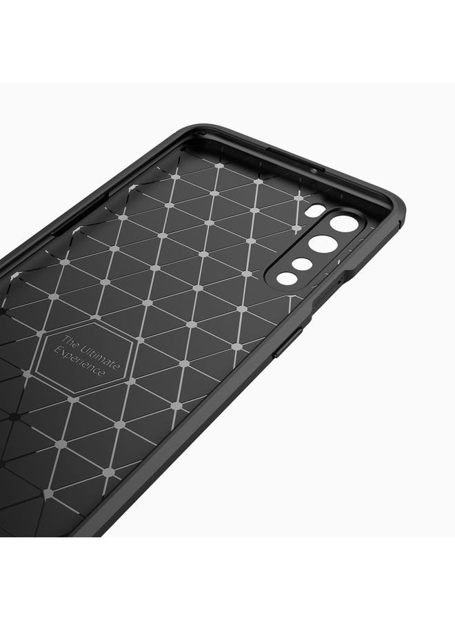 S-TOP Case For OnePlus Nord Brushed Texture Carbon Fiber TPU Case - Image 5