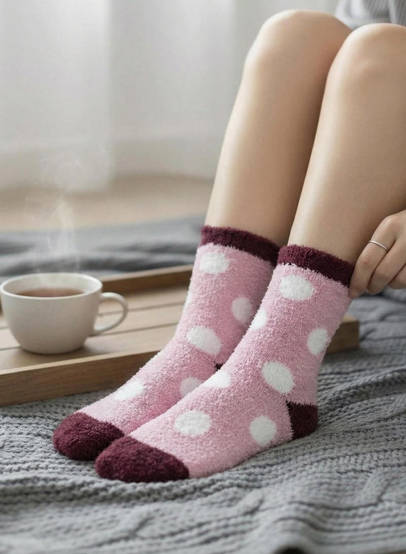 trendyol PinkMulticolor 2Piece Heart Towel Knitted Socks - Image 2