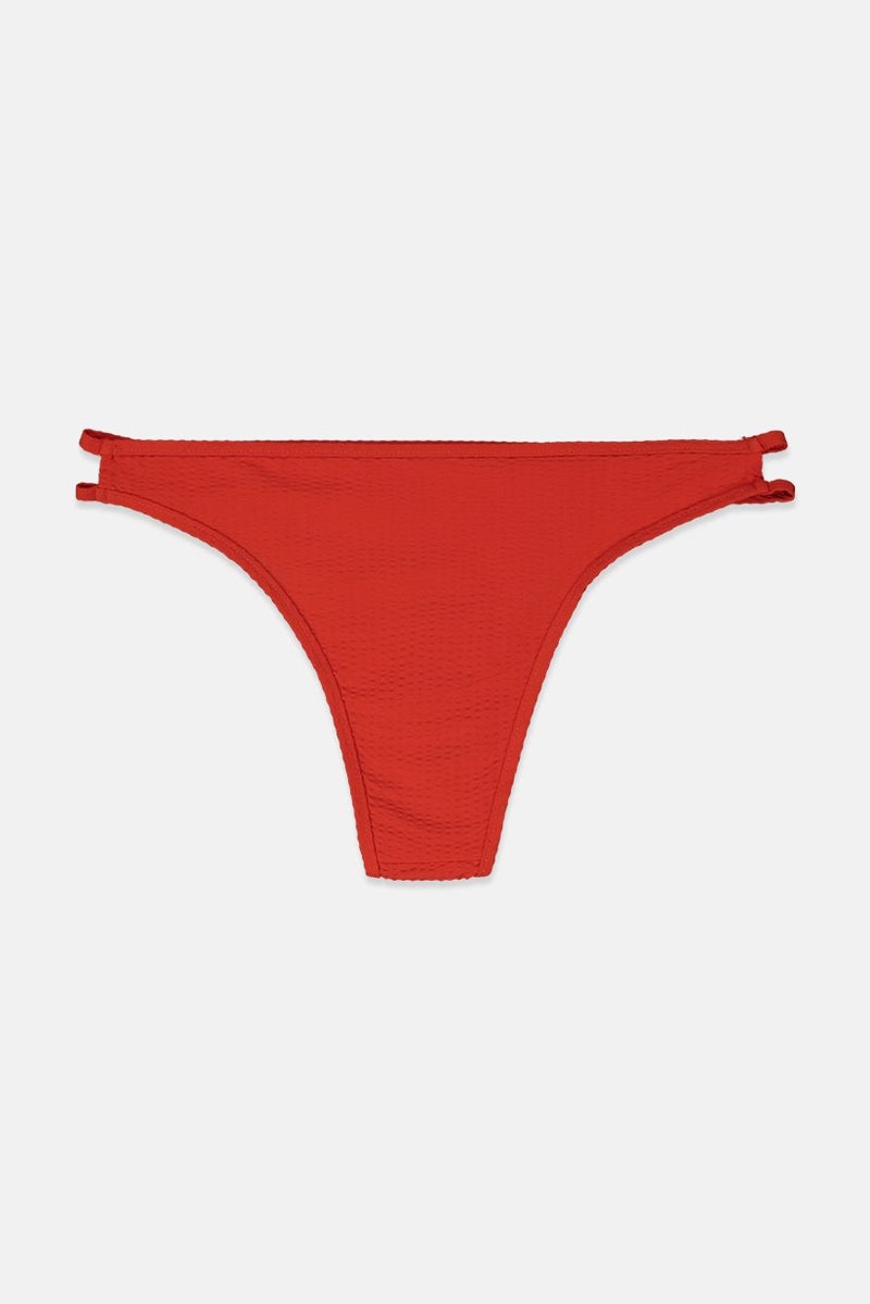 oysho بيكيني سفلي من قطعة واحدة للنساء، برتقالي داكن - Image 2